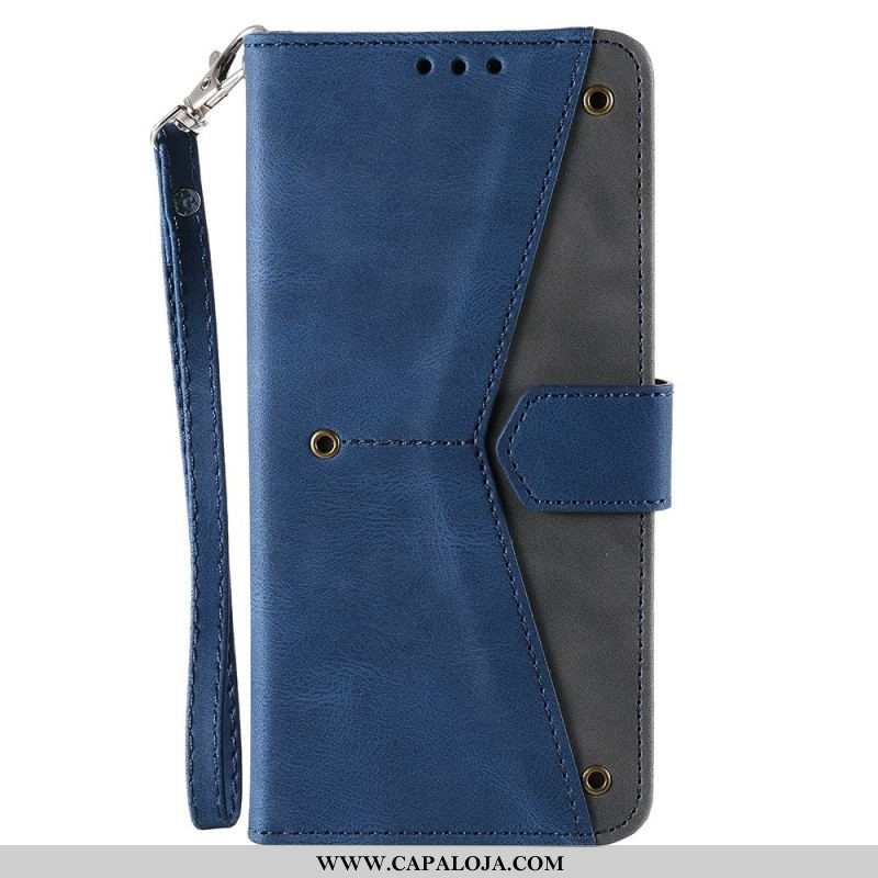 Capa Em Pele Para Xiaomi Redmi Note 11 Pro Plus 5G Costuras Com Toque De Pele