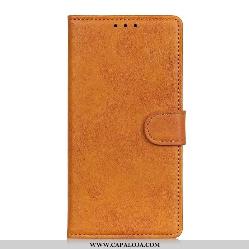 Capa Em Pele Para Xiaomi Redmi Note 12 Pro Plus Couro Sintético Fosco