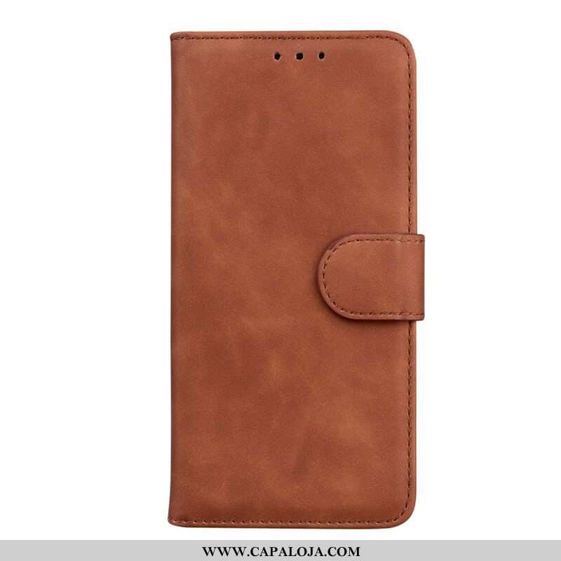 Capa Em Pele Para iPhone 13 Pro Estilo Alta Costura De Couro