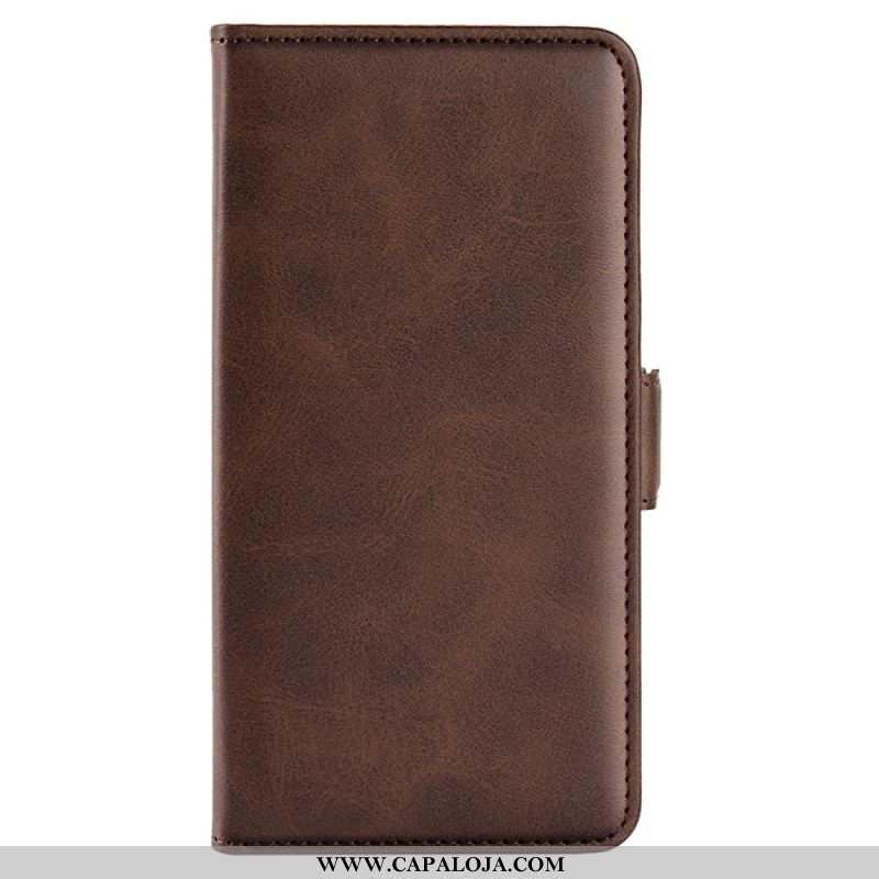 Capa Flip Para Huawei P60 Pro De Couro Aba Dupla