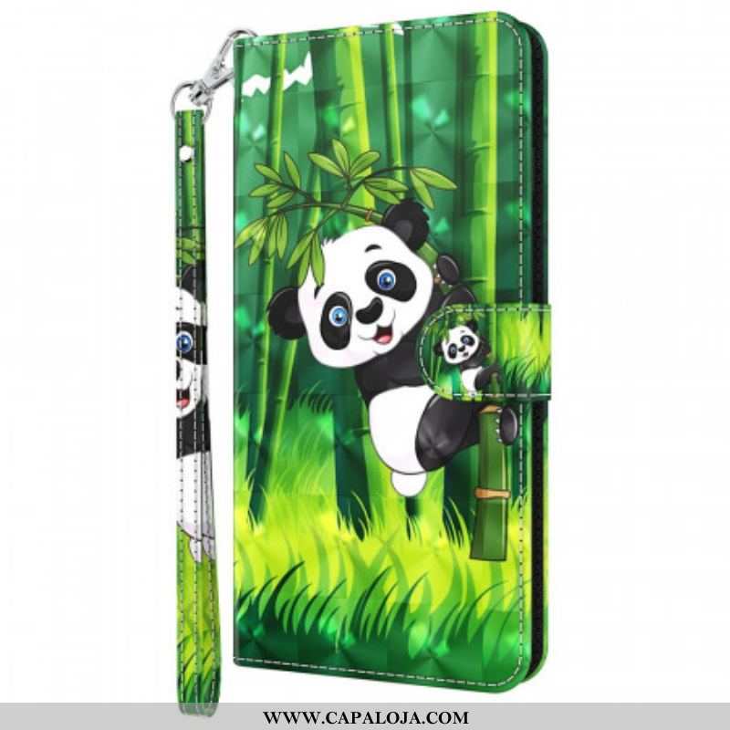 Capa Flip Para Moto E40 / E30 / E20 Panda E Bambu