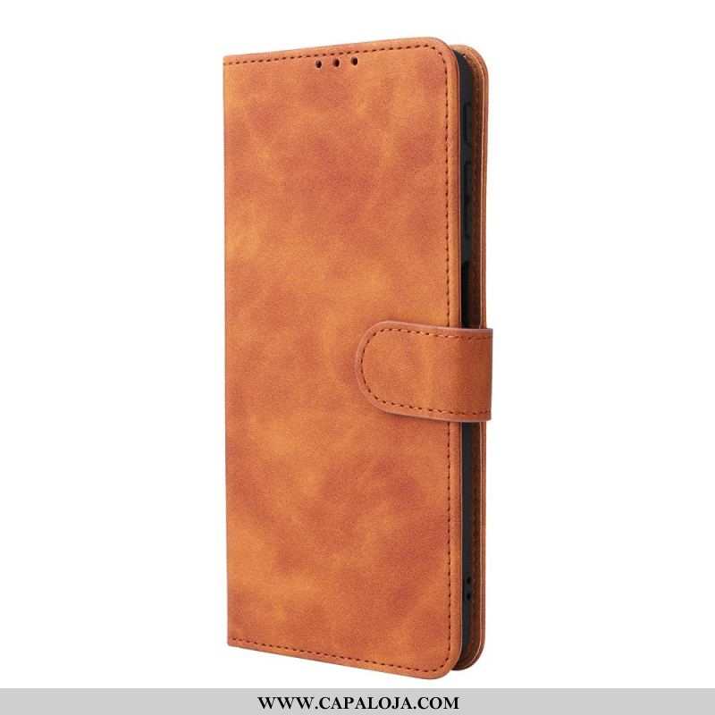 Capa Flip Para Moto G51 5G Toque De Pele Vintage