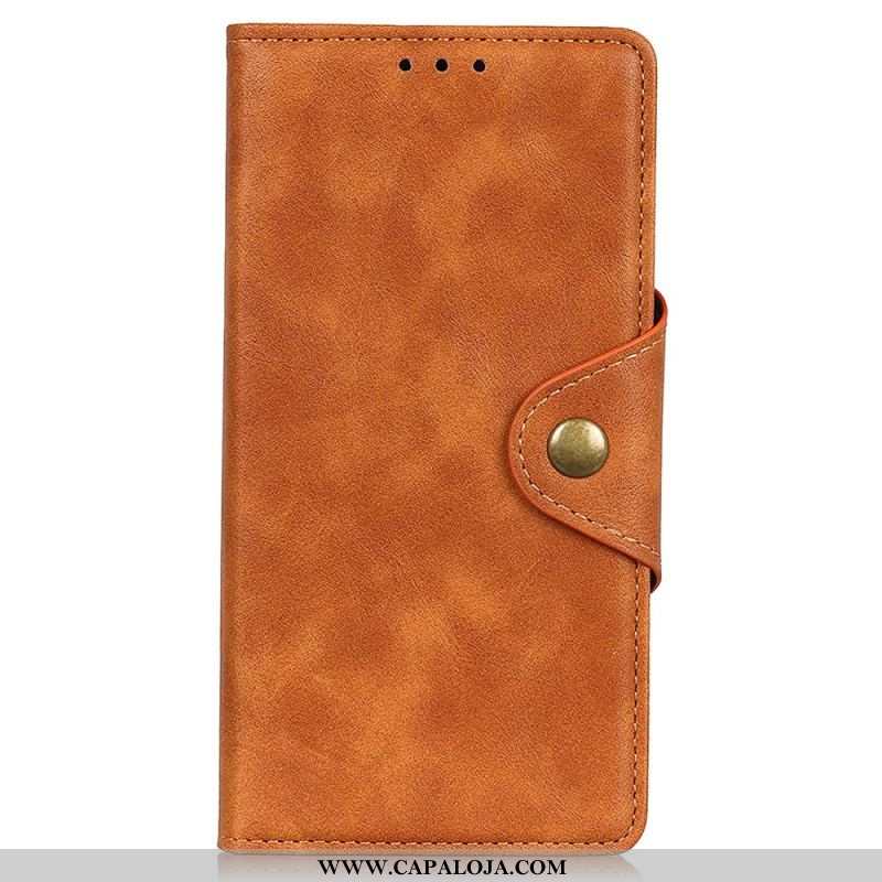 Capa Flip Para Moto G73 5G Botão Magnético