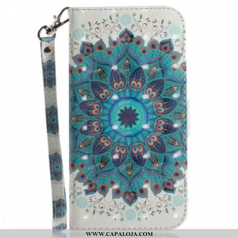 Capa Flip Para OnePlus 10 Pro 5G De Cordão Mandala Strappy