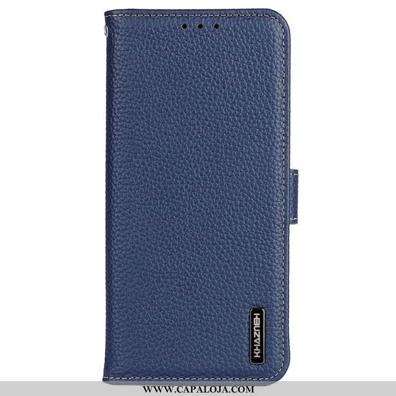 Capa Flip Para OnePlus 10T 5G Khazneh Lichia Couro