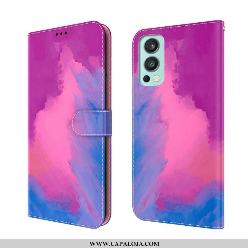 Capa Flip Para OnePlus Nord 2 5G Aquarela