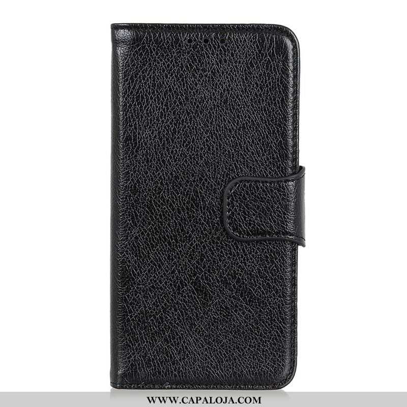 Capa Flip Para OnePlus Nord 2 5G Couro Napa Rachado