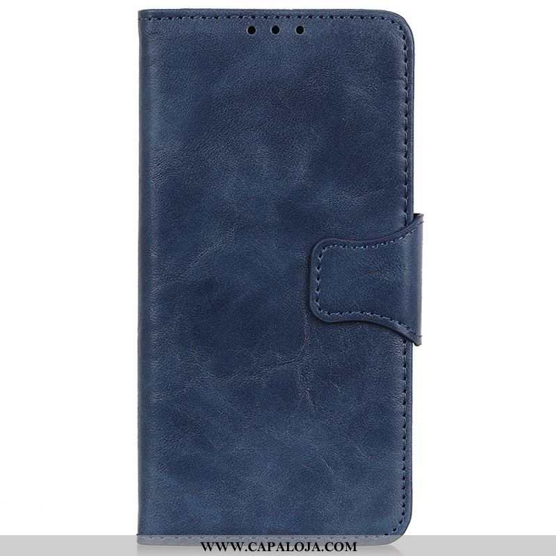 Capa Flip Para OnePlus Nord 2T 5G Couro Rachado Vintage