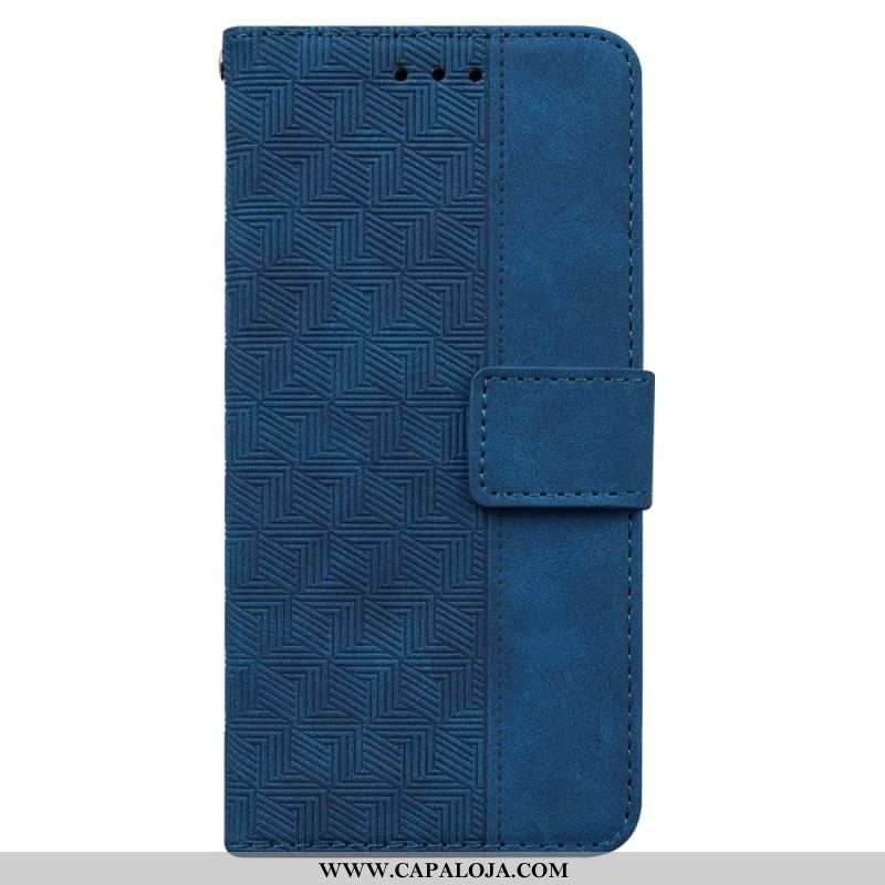 Capa Flip Para OnePlus Nord CE 2 5G Costura De Couro Falso