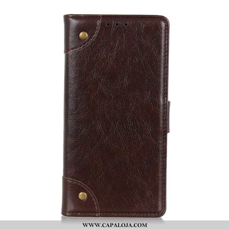 Capa Flip Para OnePlus Nord CE 2 5G Couro Abotoado