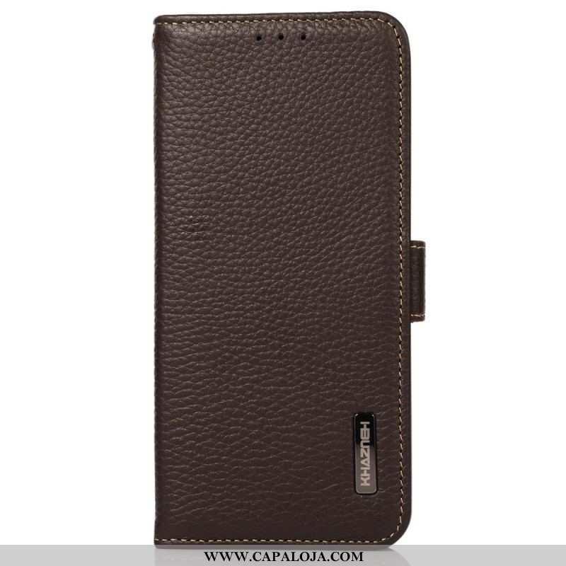 Capa Flip Para OnePlus Nord CE 2 Lite 5G Couro De Lichia Khazneh Rfid