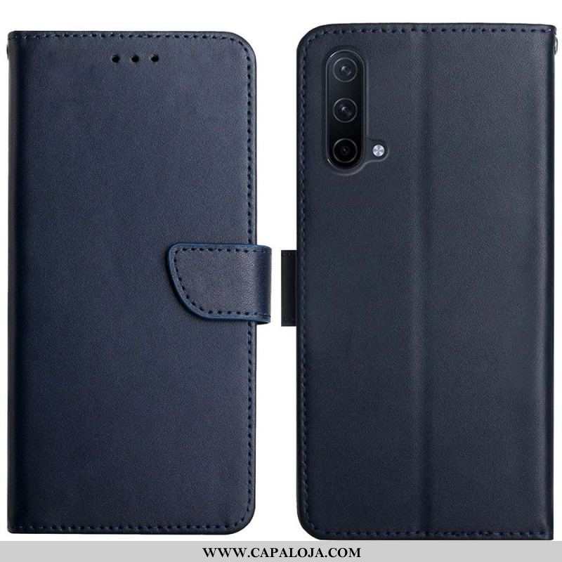 Capa Flip Para OnePlus Nord CE 5G Couro Napa Genuíno