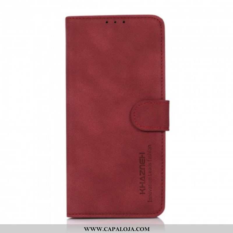 Capa Flip Para OnePlus Nord CE 5G Khazneh Moda Efeito Couro