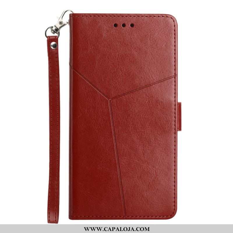 Capa Flip Para Oppo A54 5G / A74 5G De Cordão Design Y Strappy