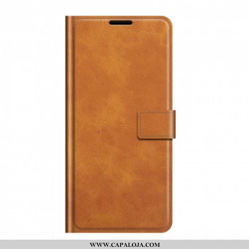 Capa Flip Para Oppo A54 5G / A74 5G Estilo Retrô Clássico Em Couro