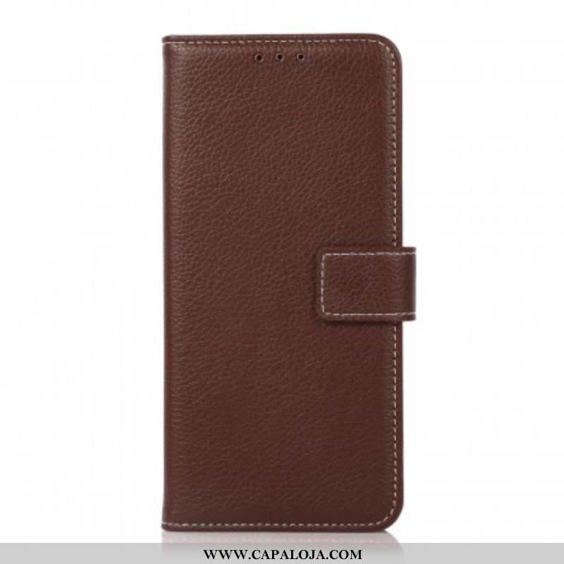 Capa Flip Para Oppo A54 5G / A74 5G Textura Lichia