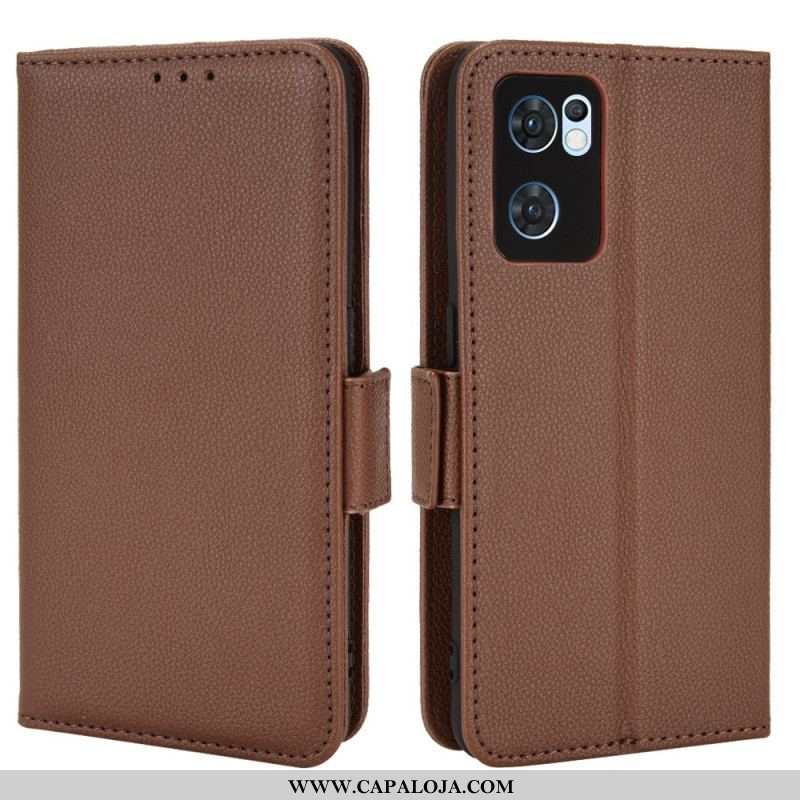 Capa Flip Para Oppo Find X5 Lite De Couro Aba Dupla Novas Cores