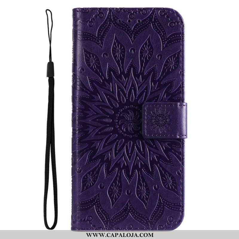 Capa Flip Para Oppo Find X5 Pro De Cordão Tanga Sol