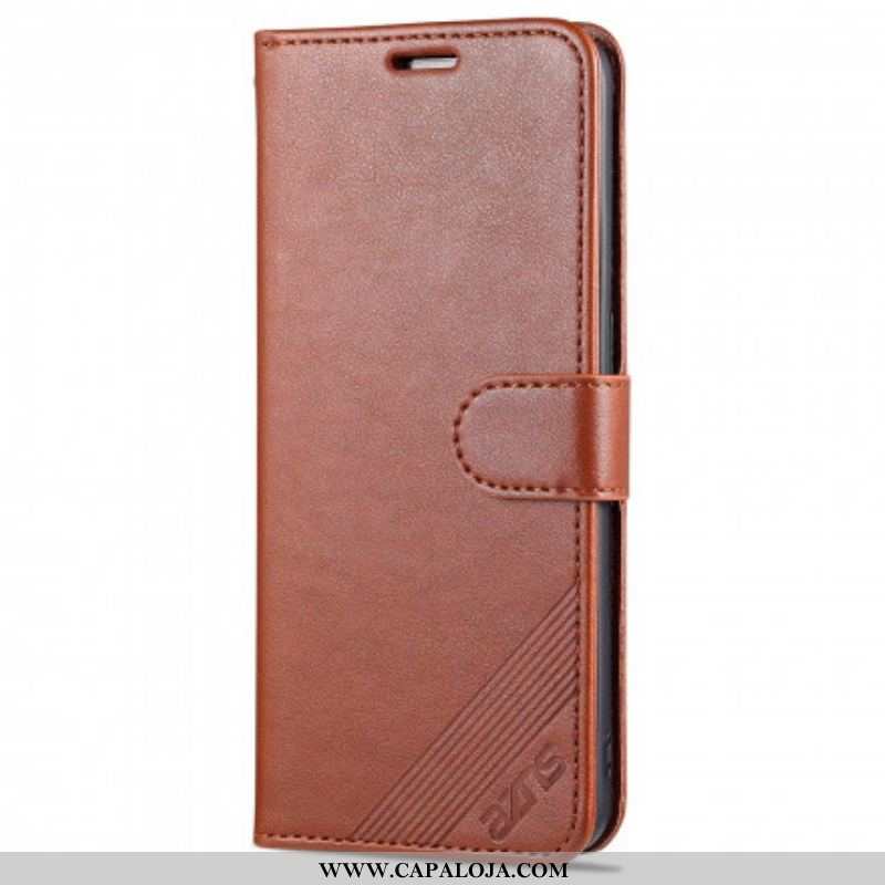 Capa Flip Para Oppo Reno 6 5G Couro Sintético Azns