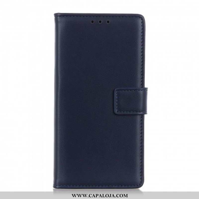 Capa Flip Para Oppo Reno 6 5G Couro Sintético Liso