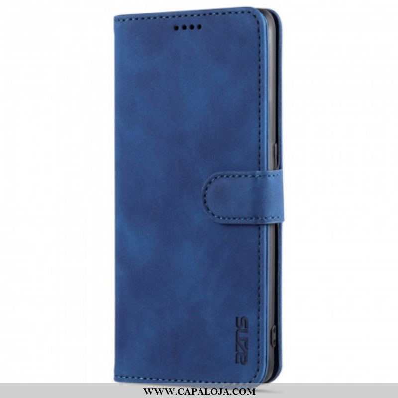 Capa Flip Para Oppo Reno 6 5G Efeito Couro Azns