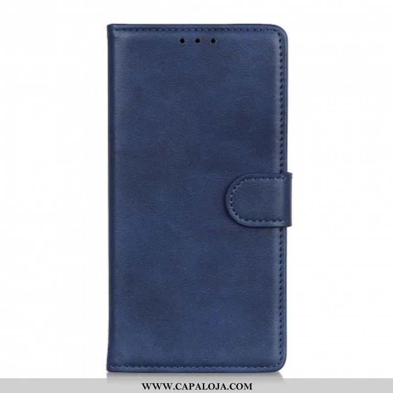 Capa Flip Para Oppo Reno 6 5G Efeito De Couro Fosco Retrô