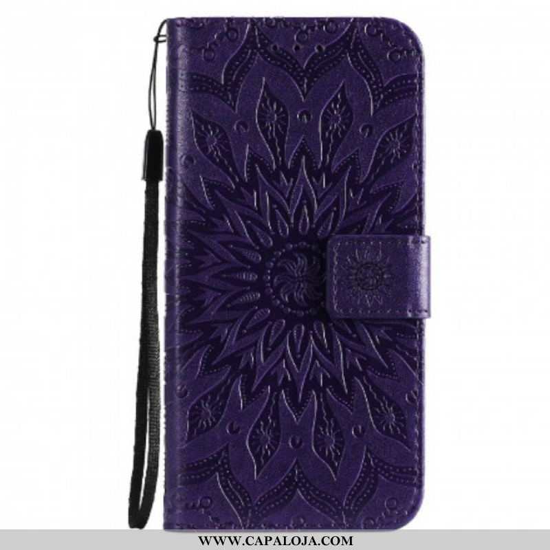 Capa Flip Para Oppo Reno 6 5G Flor Do Sol