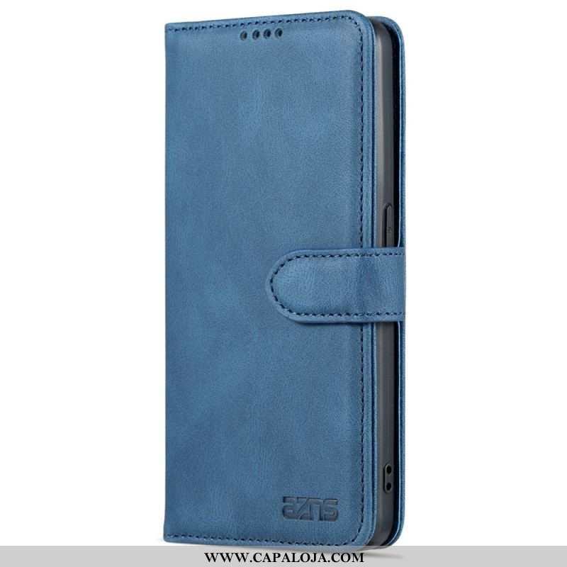 Capa Flip Para Oppo Reno 8 Efeito Couro Vintage Azns