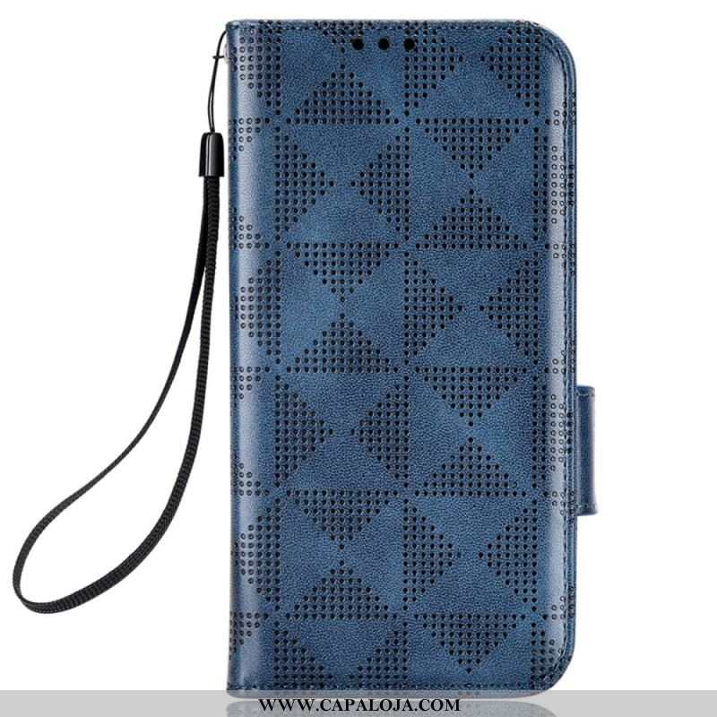 Capa Flip Para Oppo Reno 8 Pro De Cordão Fecho Alça Dupla