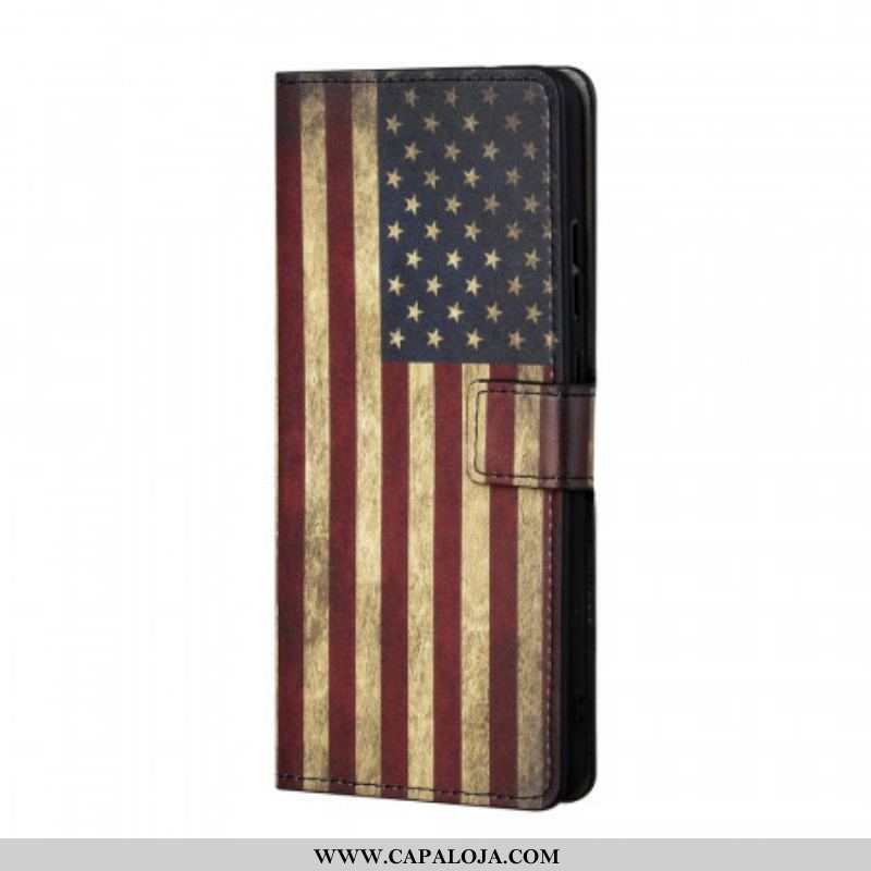 Capa Flip Para Samsung Galaxy A13 5G / A04s Bandeira Americana