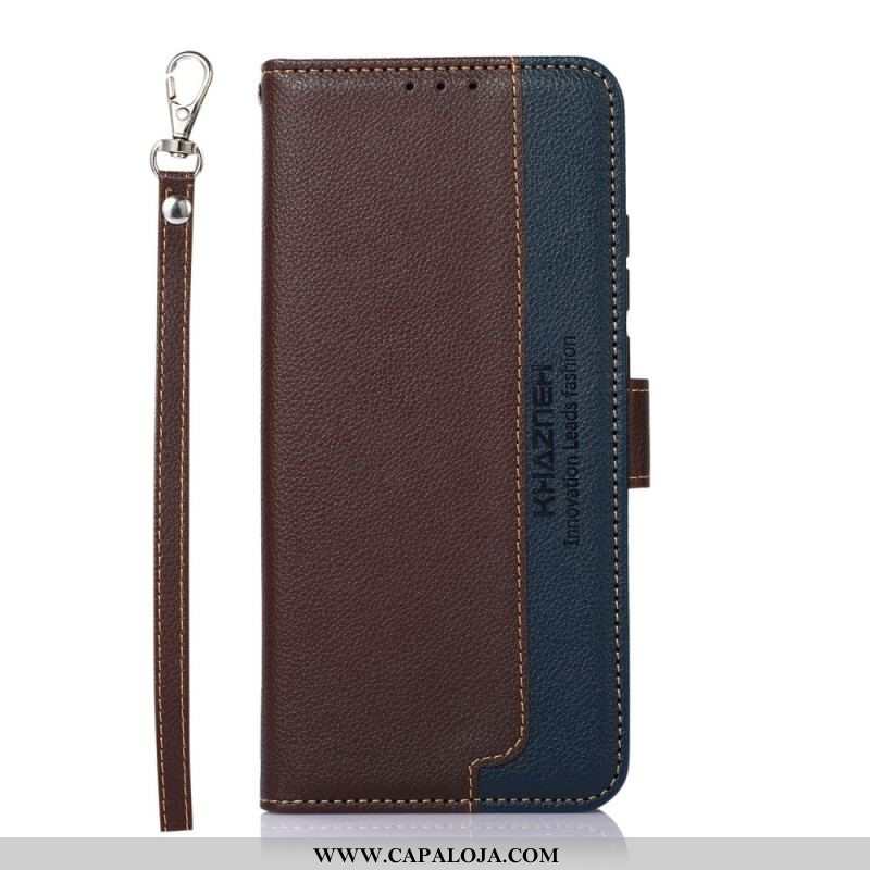 Capa Flip Para Samsung Galaxy A13 5G / A04s Estilo Lichia Rfid Khazneh