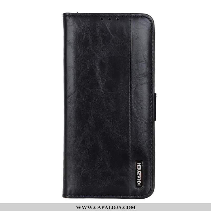 Capa Flip Para Samsung Galaxy A13 5G / A04s Khazneh Elegância Estilo Couro