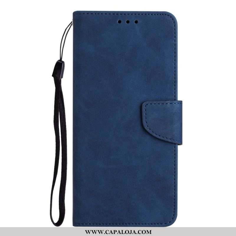 Capa Flip Para Samsung Galaxy A13 De Cordão Estilo Vintage Com Tiras