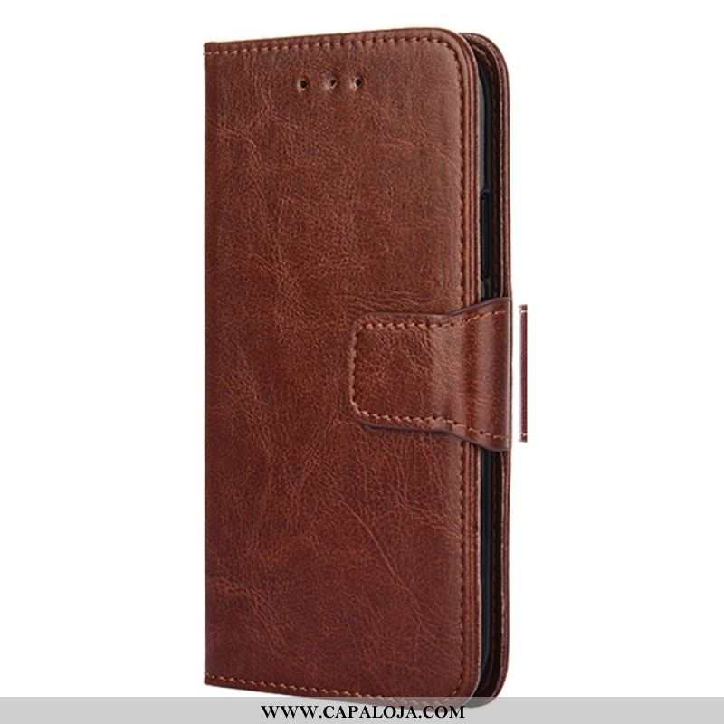 Capa Flip Para Samsung Galaxy A13 Estilo Vintage De Couro