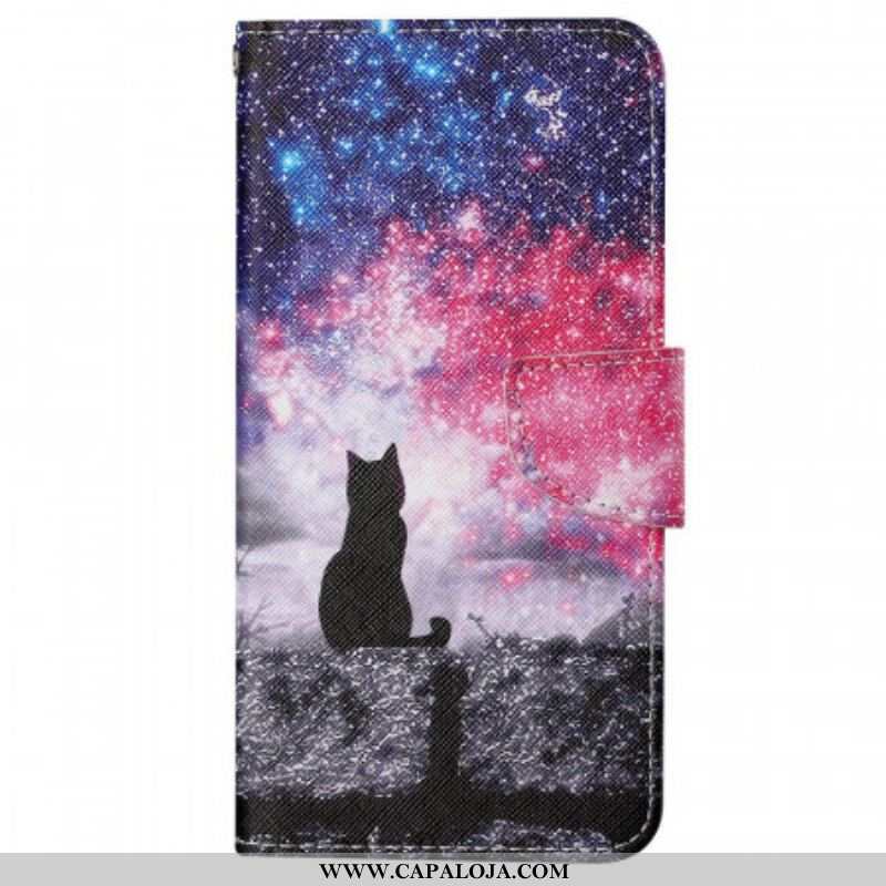 Capa Flip Para Samsung Galaxy A13 Skylight Cat