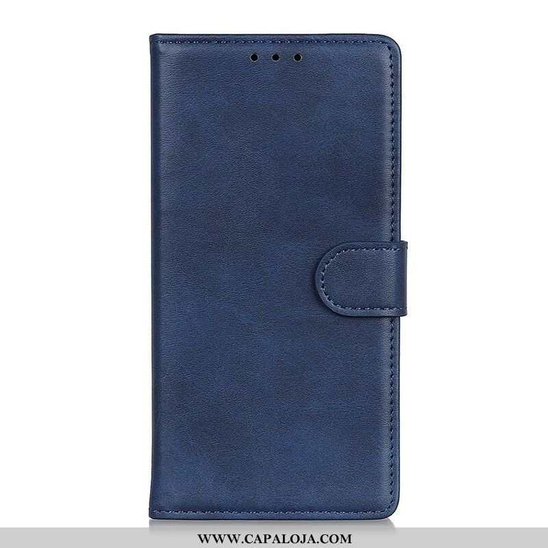 Capa Flip Para Samsung Galaxy A42 5G Efeito De Couro Fosco