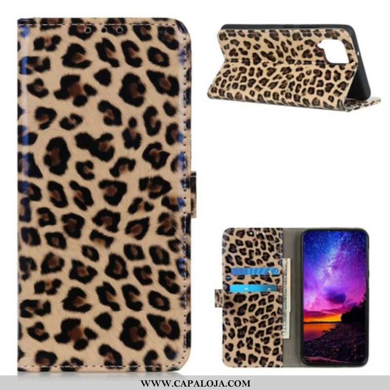 Capa Flip Para Samsung Galaxy A42 5G Leopardo