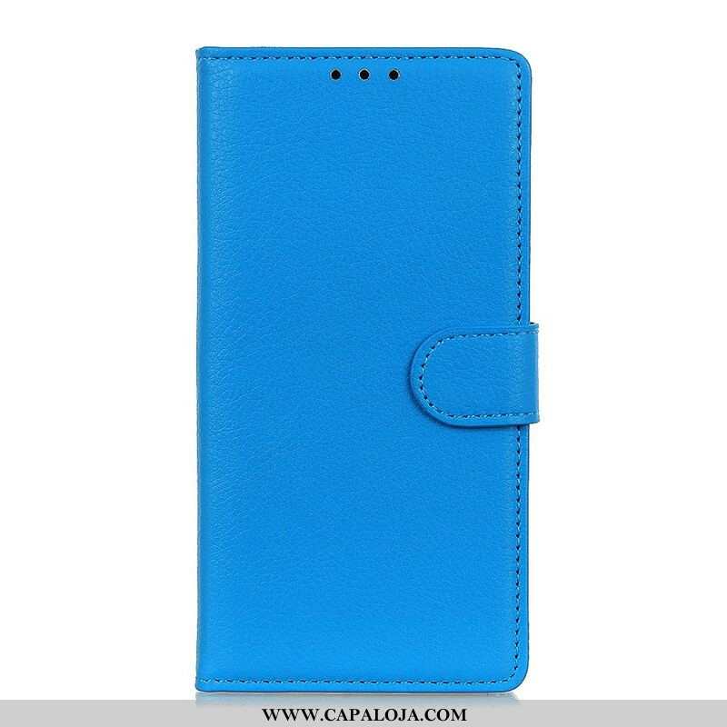 Capa Flip Para Samsung Galaxy A42 5G Textura Lichia