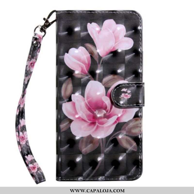 Capa Flip Para Samsung Galaxy A51 5G Flores Em Flor