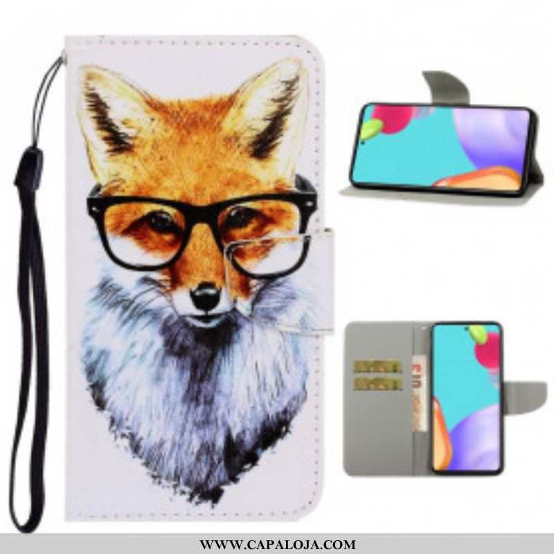 Capa Flip Para Samsung Galaxy A52 4G / A52 5G / A52s 5G De Cordão Brainy Fox Com Alça