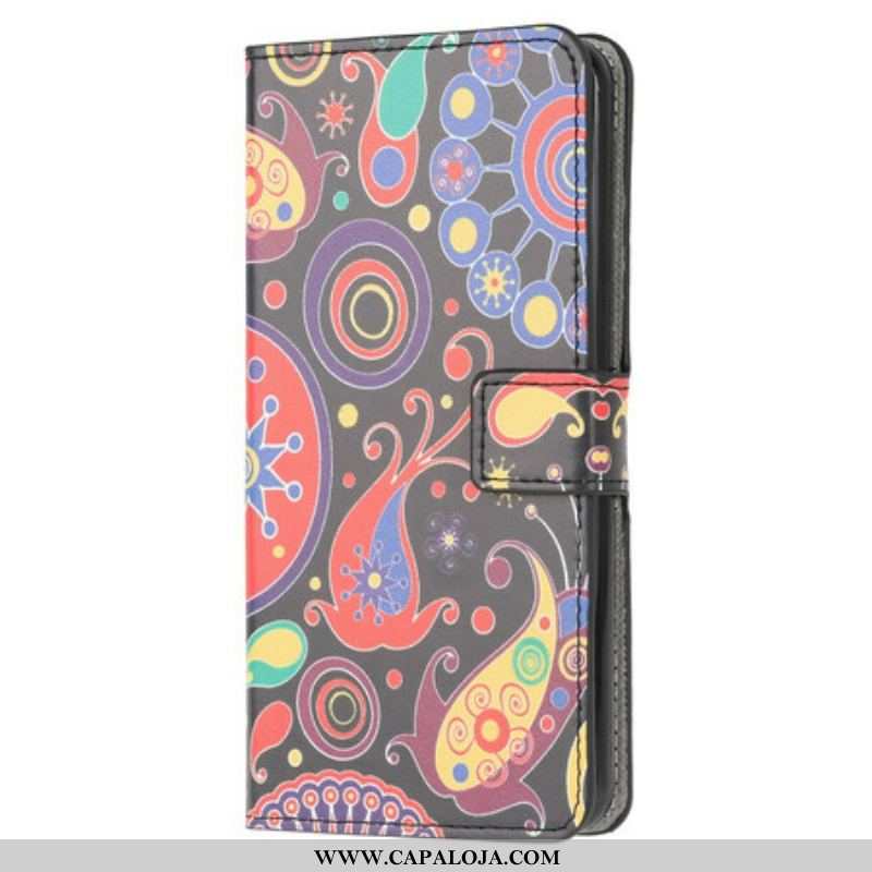 Capa Flip Para Samsung Galaxy A52 4G / A52 5G / A52s 5G Desenhos Da Galáxia