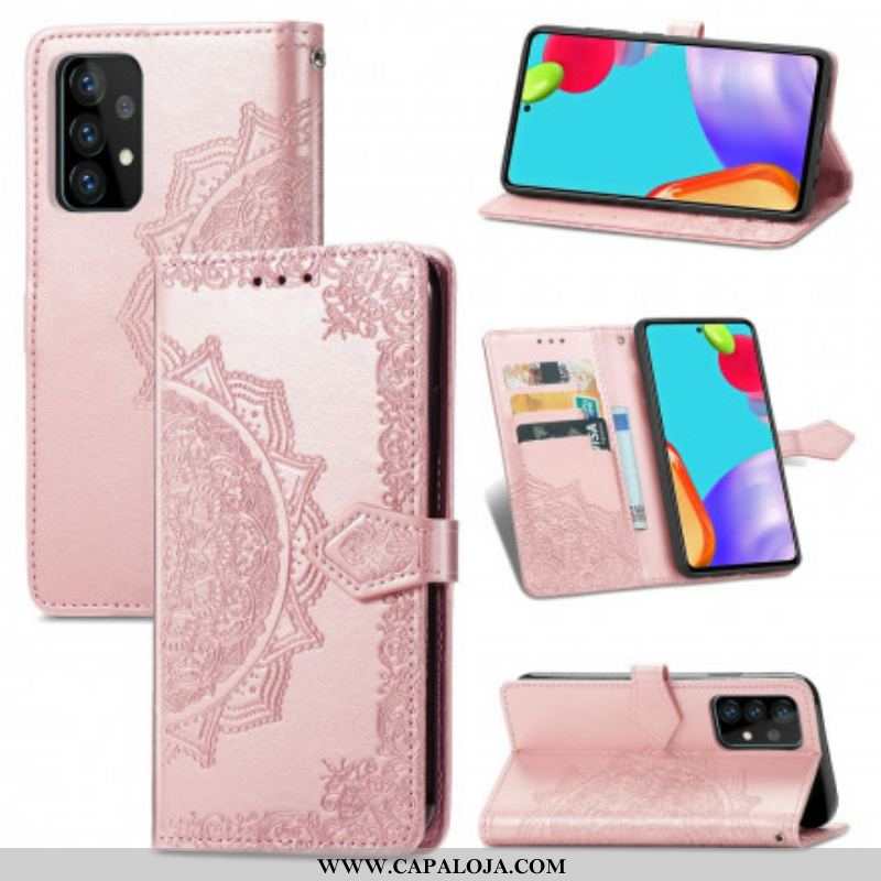 Capa Flip Para Samsung Galaxy A52 4G / A52 5G / A52s 5G Mandala Idade Média