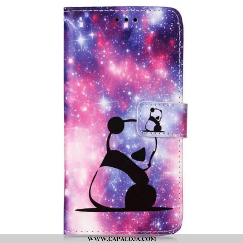 Capa Flip Para Samsung Galaxy A54 5G De Cordão Cordão Galaxy Panda