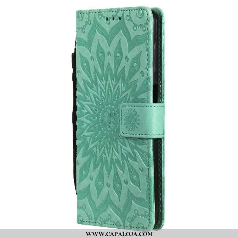 Capa Flip Para Samsung Galaxy M12 / A12 Flor Do Sol