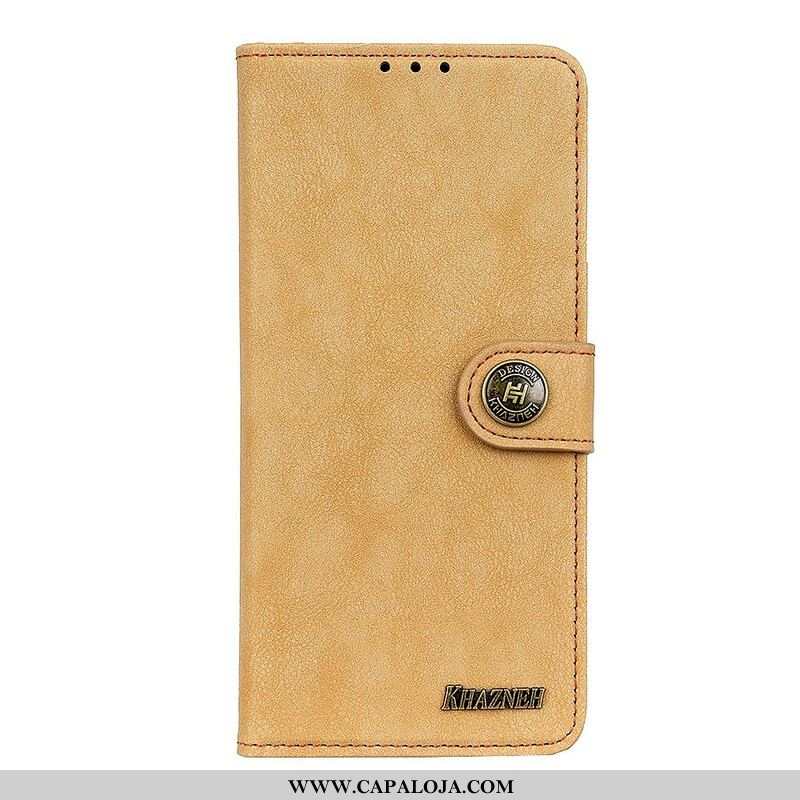 Capa Flip Para Samsung Galaxy M12 / A12 Khazneh Retrô Split Couro Sintético