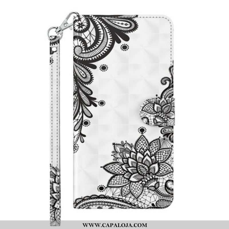 Capa Flip Para Samsung Galaxy M12 / A12 Renda Chique