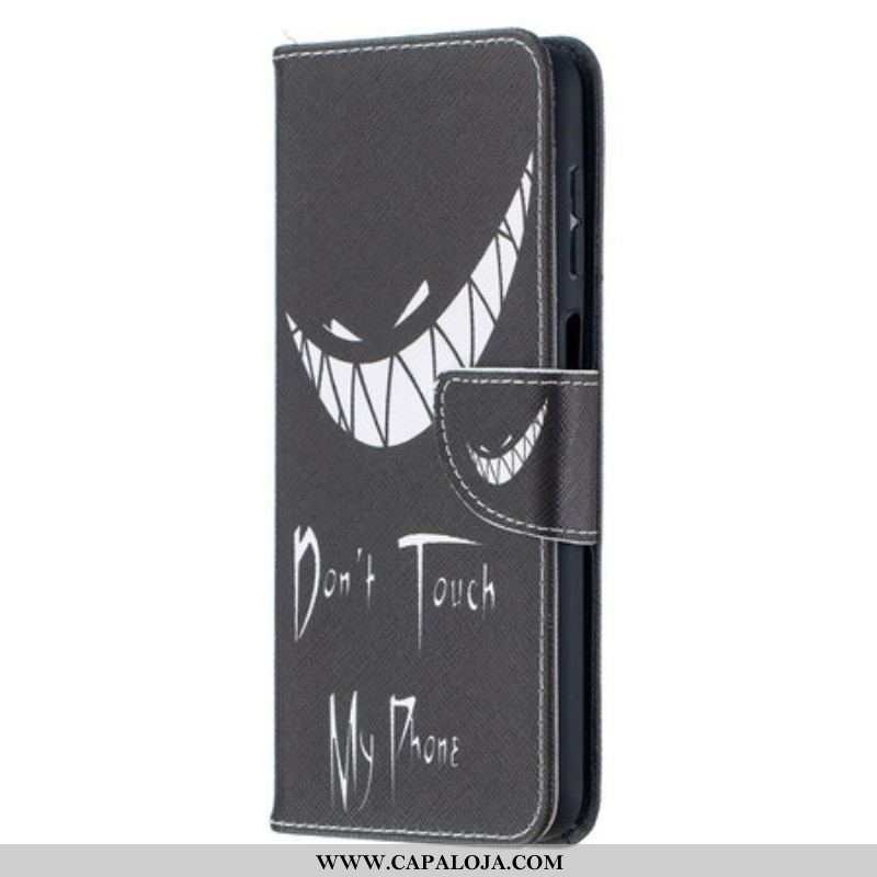 Capa Flip Para Samsung Galaxy M12 / A12 Telefone Do Diabo