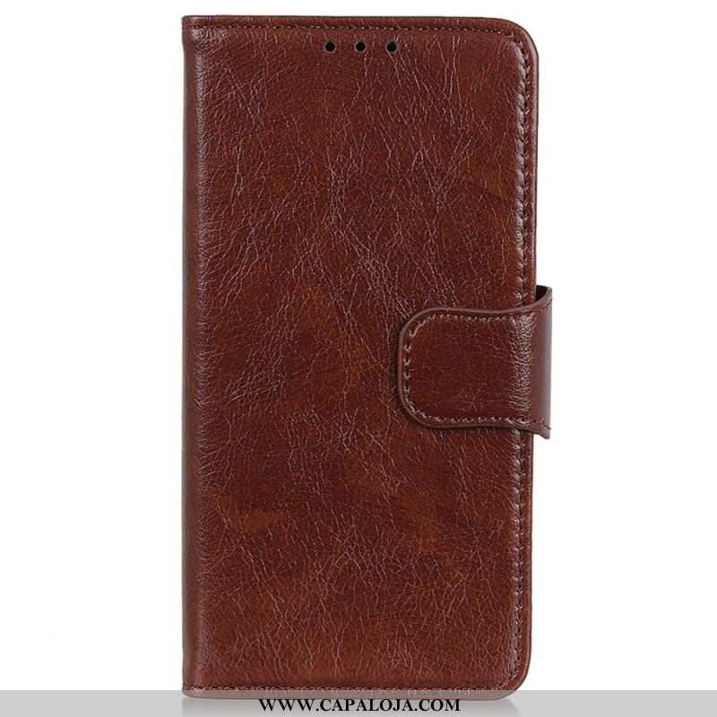 Capa Flip Para Samsung Galaxy M13 Couro Napa Genuíno