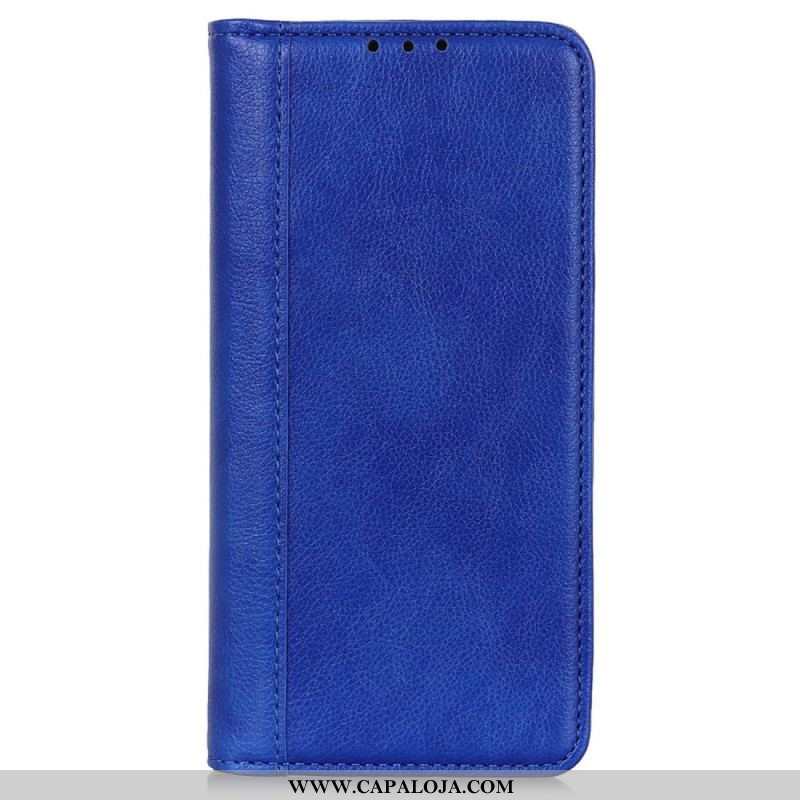 Capa Flip Para Samsung Galaxy M13 Couro Rachado De Lichia