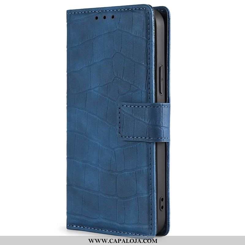 Capa Flip Para Samsung Galaxy M13 Estilo De Pele De Crocodilo